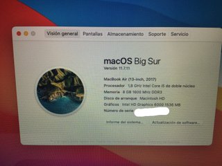 E1201684-0 Ordenador Apple Apple Macbook Air 13