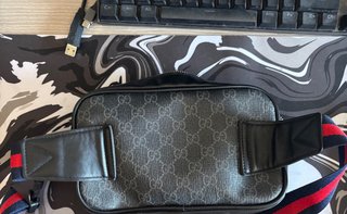 Bandolera Gucci Negra/Gris Ajustable