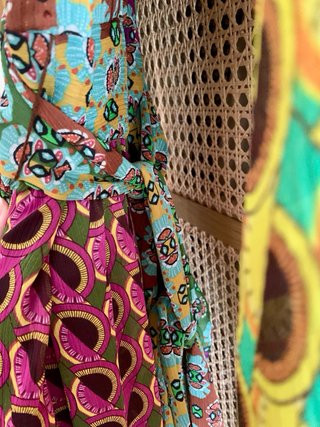 Vestido Zara Estampado Multicolor Talla XS