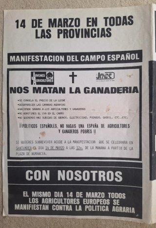 Cartel Manifestación Campo Español 14 Marzo
