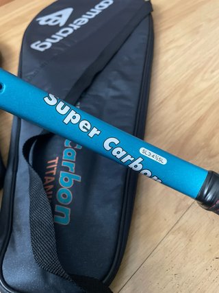 Raqueta Tenis Super Carbon Azul