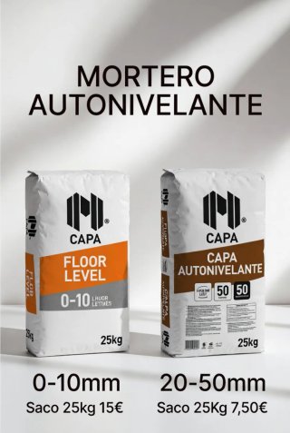 Mortero Autonivelante Capa 25Kg