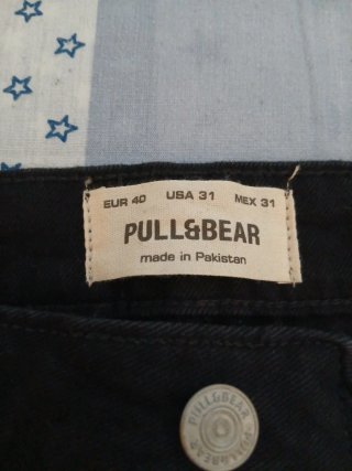Bermudas vaqueras Pull&Bear negras Talla M