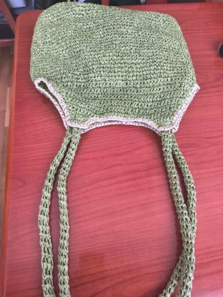 Bolsa de rafia verde
