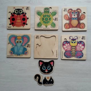 Puzzles de madera animales (5 piezas)