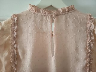 Blusa Zara Plumeti Talla XL Rosa