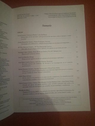 Apuntes de psicología, revista cuatrimestral de ps