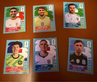 Figurinhas Jogadores de Futebol Diversas Seleções