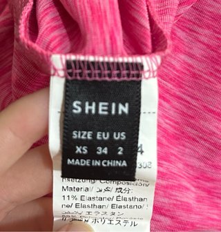 Vestido SHEIN Rosa Talla XS