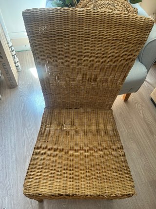 Juego de 4 sillas mimbre