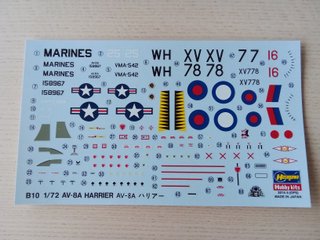 AV-8A HARRIER MAQUETA HASEGAWA 1/72