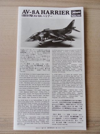 AV-8A HARRIER MAQUETA HASEGAWA 1/72