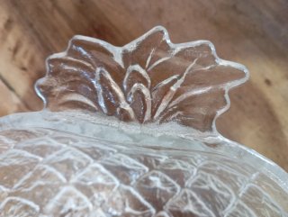 Frutero de cristal con diseño de piña