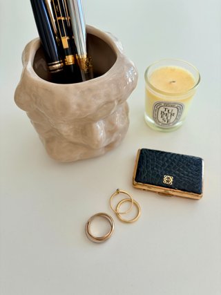 Pastillero Loewe Vintage Piel Cocodrilo Negro