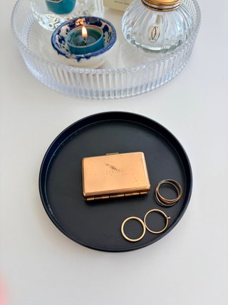 Pastillero Loewe Vintage Piel Cocodrilo Negro