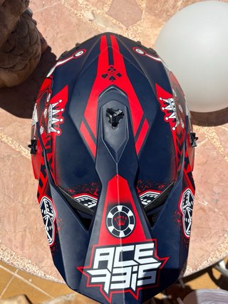 Casco Moto Motocross 100% Diseño Poker