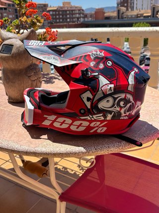 Casco Moto Motocross 100% Diseño Poker