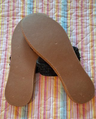 Chanclas Mujer Talla 37 Negro Marrón