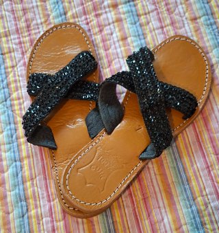Chanclas Mujer Talla 37 Negro Marrón