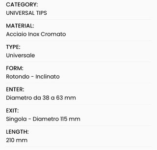 Salida de Escape Universal Simoni Racing