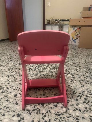 Sillita trona de juguete rosa