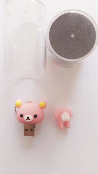 Pen Drive Urso Rosa 16GB