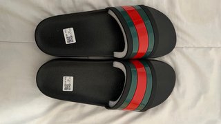 Chanclas Gucci Talla 44 Negras Multicolor