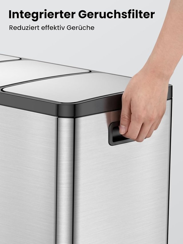 Papelera Cocina 51L 3 Compartimentos