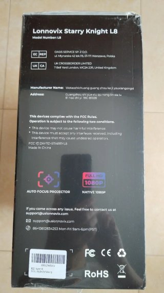 Proyector Lonnovix Starry Knight L8 1080P