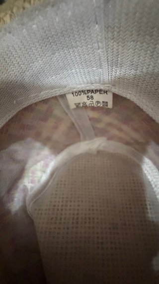 Sombrero de paja tejido multicolort/58