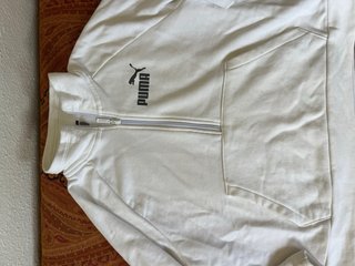 Sudadera Puma blanca cuello cremallera