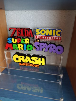 Letreros Zelda, Sonic, Super Mario, Spyro, Crash