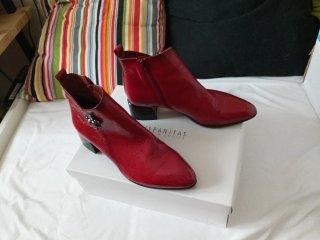 Botines Hispanitas Rojo Talla 38