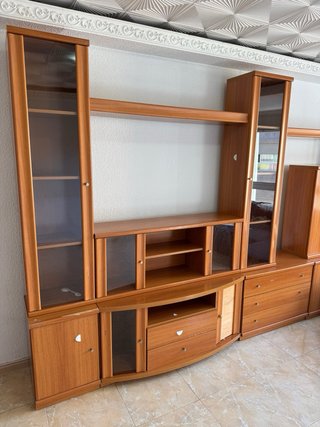 Mueble modular salón completo madera