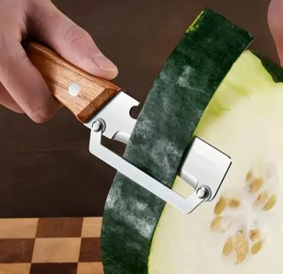Pelador Acero Inoxidable Mango Madera