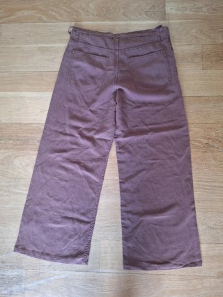 Pantalón Zara Marrón Ancho