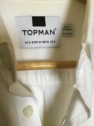 Camisa Topman Blanca Verano Talla S