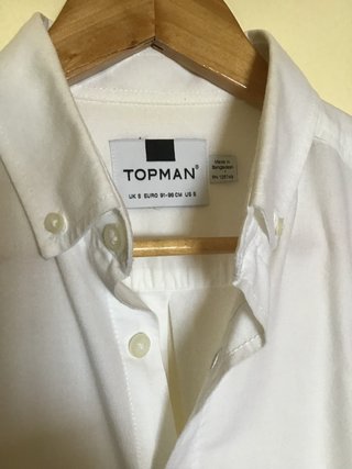 Camisa Topman Blanca Verano Talla S
