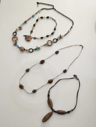 Conjunto collares bisutería étnicos