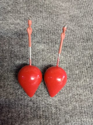 Plomos de pesca rojos
