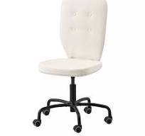 Silla de escritorio blanca con ruedas