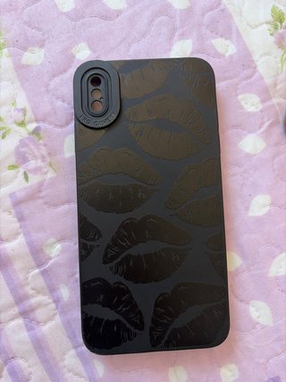 Funda iPhone XS max Negro Labios