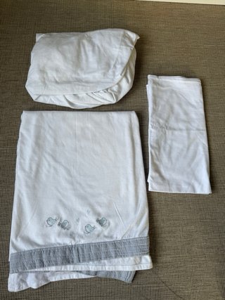Sábanas Cuna Punto Blancas 60x120 D Peques