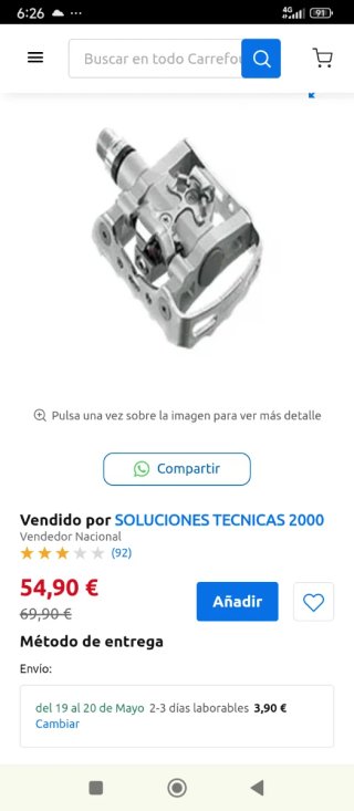 Pedales de bicicleta de calidad