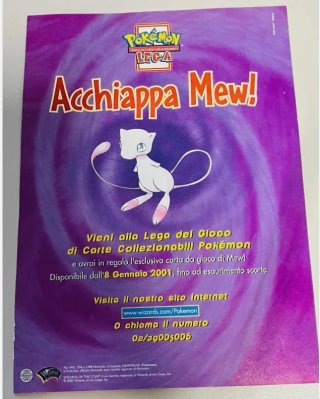 1 Locandina 13 x 18 cm 2001 Pokémon Mew Wizards