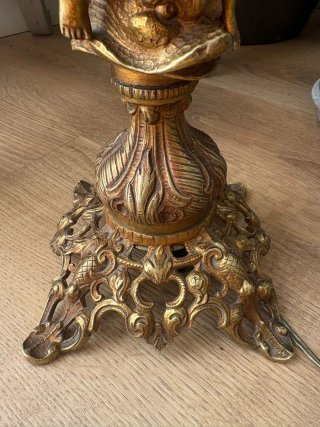 Due antiche lampade in ottone massiccio
