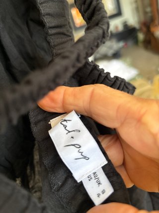 Vestido negro lino talla S