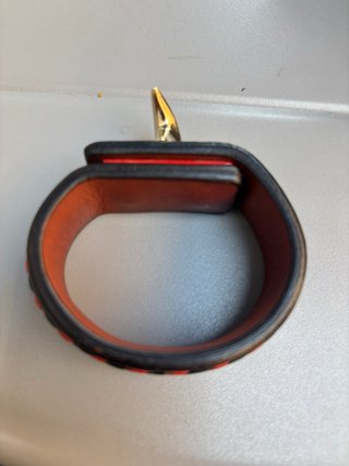 Bracciale Givenchy Pelle Agnello Nero Rosso
