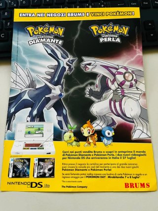 Locandina 20,5 x 26 2007 Pokémon Diamante Nintendo