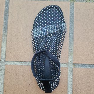 Sandalias Malla Brillantes Blancas  Talla 37-40